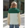 Zeagoo Sweaters for Women Fall Fashion 2025 Trendy Long Sleeve Turtleneck Pullover Lantern Knit Sweater Tops(Blue Green)