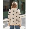 Zeagoo Sweaters for Women Fall Fashion 2025 Trendy Long Sleeve Turtleneck Pullover Lantern Knit Sweater Tops(Bow Black)