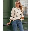 Zeagoo Sweaters for Women Fall Fashion 2025 Trendy Long Sleeve Turtleneck Pullover Lantern Knit Sweater Tops(Bow Black)