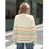 Zeagoo Sweaters for Women Fall Fashion 2025 Trendy Long Sleeve Turtleneck Pullover Lantern Knit Sweater Tops(Colorful)
