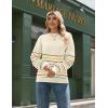 Zeagoo Sweaters for Women Fall Fashion 2025 Trendy Long Sleeve Turtleneck Pullover Lantern Knit Sweater Tops(Colorful)