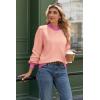 Zeagoo Sweaters for Women Fall Fashion 2025 Trendy Long Sleeve Turtleneck Pullover Lantern Knit Sweater Tops(Pink)