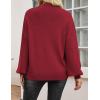 Zeagoo Sweaters for Women Fall Fashion 2025 Trendy Long Sleeve Turtleneck Pullover Lantern Knit Sweater Tops(Sd19)