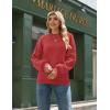 Zeagoo Sweaters for Women Fall Fashion 2025 Trendy Long Sleeve Turtleneck Pullover Lantern Knit Sweater Tops(Solid Red)