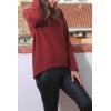 Zeagoo Sweaters for Women Fall Outfits Trendy 2025 Long Sleeve Shirts Bussiness Casual Knit Pullover Sweater Tops(B-solid Red Long Sleeve)