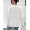 Zeagoo Sweaters for Women Fall Outfits Trendy 2025 Long Sleeve Shirts Bussiness Casual Knit Pullover Sweater Tops(B-solid White Long Sleeve)