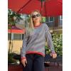 Zeagoo Sweaters for Women Fall Outfits Trendy 2025 Long Sleeve Shirts Bussiness Casual Knit Pullover Sweater Tops(B-striped Black)