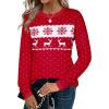 Zeagoo Sweaters for Women Fall Outfits Trendy 2025 Long Sleeve Shirts Bussiness Casual Knit Pullover Sweater Tops(Christmas Red)