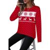 Zeagoo Sweaters for Women Fall Outfits Trendy 2025 Long Sleeve Shirts Bussiness Casual Knit Pullover Sweater Tops(Christmas Red)