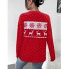Zeagoo Sweaters for Women Fall Outfits Trendy 2025 Long Sleeve Shirts Bussiness Casual Knit Pullover Sweater Tops(Christmas Red)