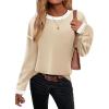 Zeagoo Sweaters for Women Fall Outfits Trendy 2025 Long Sleeve Shirts Bussiness Casual Knit Pullover Sweater Tops(Color Block 1 Long Sleeve)