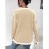 Zeagoo Sweaters for Women Fall Outfits Trendy 2025 Long Sleeve Shirts Bussiness Casual Knit Pullover Sweater Tops(Color Block 1 Long Sleeve)