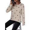 Zeagoo Sweaters for Women Fall Outfits Trendy 2025 Long Sleeve Shirts Bussiness Casual Knit Pullover Sweater Tops(Dot Black)