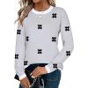 Zeagoo Sweaters for Women Fall Outfits Trendy 2025 Long Sleeve Shirts Bussiness Casual Knit Pullover Sweater Tops(Floral Black)