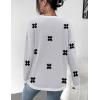 Zeagoo Sweaters for Women Fall Outfits Trendy 2025 Long Sleeve Shirts Bussiness Casual Knit Pullover Sweater Tops(Floral Black)
