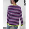 Zeagoo Sweaters for Women Fall Outfits Trendy 2025 Long Sleeve Shirts Bussiness Casual Knit Pullover Sweater Tops(Striped Pink)