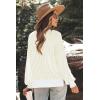 Zeagoo Women 2026 Fall Lightweight Oversized Sweater Crew Neck Long Sleeve Color Block Pullover Rib Knit Blouse Tops XS-2XL(All White)