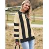 Zeagoo Women 2026 Fall Lightweight Oversized Sweater Crew Neck Long Sleeve Color Block Pullover Rib Knit Blouse Tops XS-2XL(Apricot Black Stripe)