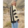 Zeagoo Women 2026 Fall Lightweight Oversized Sweater Crew Neck Long Sleeve Color Block Pullover Rib Knit Blouse Tops XS-2XL(Apricot Black Stripe)
