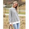 Zeagoo Women 2026 Fall Lightweight Oversized Sweater Crew Neck Long Sleeve Color Block Pullover Rib Knit Blouse Tops XS-2XL(Black)