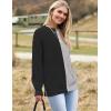 Zeagoo Women 2026 Fall Lightweight Oversized Sweater Crew Neck Long Sleeve Color Block Pullover Rib Knit Blouse Tops XS-2XL(Black Gray)