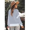 Zeagoo Women 2026 Fall Lightweight Oversized Sweater Crew Neck Long Sleeve Color Block Pullover Rib Knit Blouse Tops XS-2XL(Gray Color Blocked)