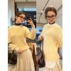 Zeagoo Women 2026 Fall Lightweight Oversized Sweater Crew Neck Long Sleeve Color Block Pullover Rib Knit Blouse Tops XS-2XL(Khaki)