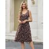 Zeagoo Women Summer Casual Dresses 2026 Sleeveless Midi Pleated Tank Sundress with Pockets V Neck A Line Swing Tshirt Dress(Coffee)