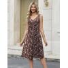 Zeagoo Women Summer Casual Dresses 2026 Sleeveless Midi Pleated Tank Sundress with Pockets V Neck A Line Swing Tshirt Dress(Coffee)