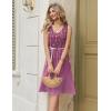 Zeagoo Women Summer Casual Dresses 2026 Sleeveless Midi Pleated Tank Sundress with Pockets V Neck A Line Swing Tshirt Dress(Purple Flowers)