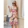 Zeagoo Women Summer Casual Dresses 2026 Sleeveless Midi Pleated Tank Sundress with Pockets V Neck A Line Swing Tshirt Dress(Purple Green)