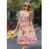 Zeagoo Women Summer Casual Dresses 2026 Sleeveless Midi Pleated Tank Sundress with Pockets V Neck A Line Swing Tshirt Dress(Purple Green)