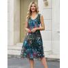 Zeagoo Women Summer Casual Dresses 2026 Sleeveless Midi Pleated Tank Sundress with Pockets V Neck A Line Swing Tshirt Dress(Watercolor)