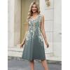 Zeagoo Women Summer Casual Dresses 2026 Sleeveless Midi Pleated Tank Sundress with Pockets V Neck A Line Swing Tshirt Dress(Watercolor Gray)