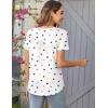 Zeagoo Women Tunic Tops Dressy Casual Summer Short Sleeve Shirts Floral Loose Fit Pleated Boho Top S-XXL(Ax25)