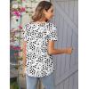 Zeagoo Women Tunic Tops Dressy Casual Summer Short Sleeve Shirts Floral Loose Fit Pleated Boho Top S-XXL(Ax28)