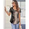 Zeagoo Women Tunic Tops Dressy Casual Summer Short Sleeve Shirts Floral Loose Fit Pleated Boho Top S-XXL(Cx278)