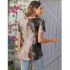 Zeagoo Women Tunic Tops Dressy Casual Summer Short Sleeve Shirts Floral Loose Fit Pleated Boho Top S-XXL(Cx278)