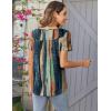 Zeagoo Women Tunic Tops Dressy Casual Summer Short Sleeve Shirts Floral Loose Fit Pleated Boho Top S-XXL(Cx289)