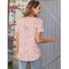 Zeagoo Women Tunic Tops Dressy Casual Summer Short Sleeve Shirts Floral Loose Fit Pleated Boho Top S-XXL(Jh589)