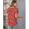 Zeagoo Women Tunic Tops Dressy Casual Summer Short Sleeve Shirts Floral Loose Fit Pleated Boho Top S-XXL(Jh590)