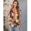 Zeagoo Women Tunic Tops Dressy Casual Summer Short Sleeve Shirts Floral Loose Fit Pleated Boho Top S-XXL(Mz810)