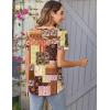 Zeagoo Women Tunic Tops Dressy Casual Summer Short Sleeve Shirts Floral Loose Fit Pleated Boho Top S-XXL(Mz810)