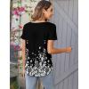 Zeagoo Women Tunic Tops Dressy Casual Summer Short Sleeve Shirts Floral Loose Fit Pleated Boho Top S-XXL(Sf100)
