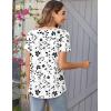 Zeagoo Women Tunic Tops Dressy Casual Summer Short Sleeve Shirts Floral Loose Fit Pleated Boho Top S-XXL(Sf291)