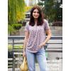 Zeagoo Women Tunic Tops Dressy Casual Summer Short Sleeve Shirts Floral Loose Fit Pleated Boho Top S-XXL(Xh388)