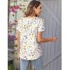 Zeagoo Women Tunic Tops Dressy Casual Summer Short Sleeve Shirts Floral Loose Fit Pleated Boho Top S-XXL(Xh403)