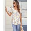 Zeagoo Women Tunic Tops Dressy Casual Summer Short Sleeve Shirts Floral Loose Fit Pleated Boho Top S-XXL(Xh403)