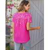 Zeagoo Women Tunic Tops Dressy Casual Summer Short Sleeve Shirts Floral Loose Fit Pleated Boho Top S-XXL(Xh405)