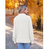 Zeagoo Women’s 2025 Fall Turtleneck Sweaters Trendy Loose Long Sleeve Knit Pullover Jumper Tops(A-white)